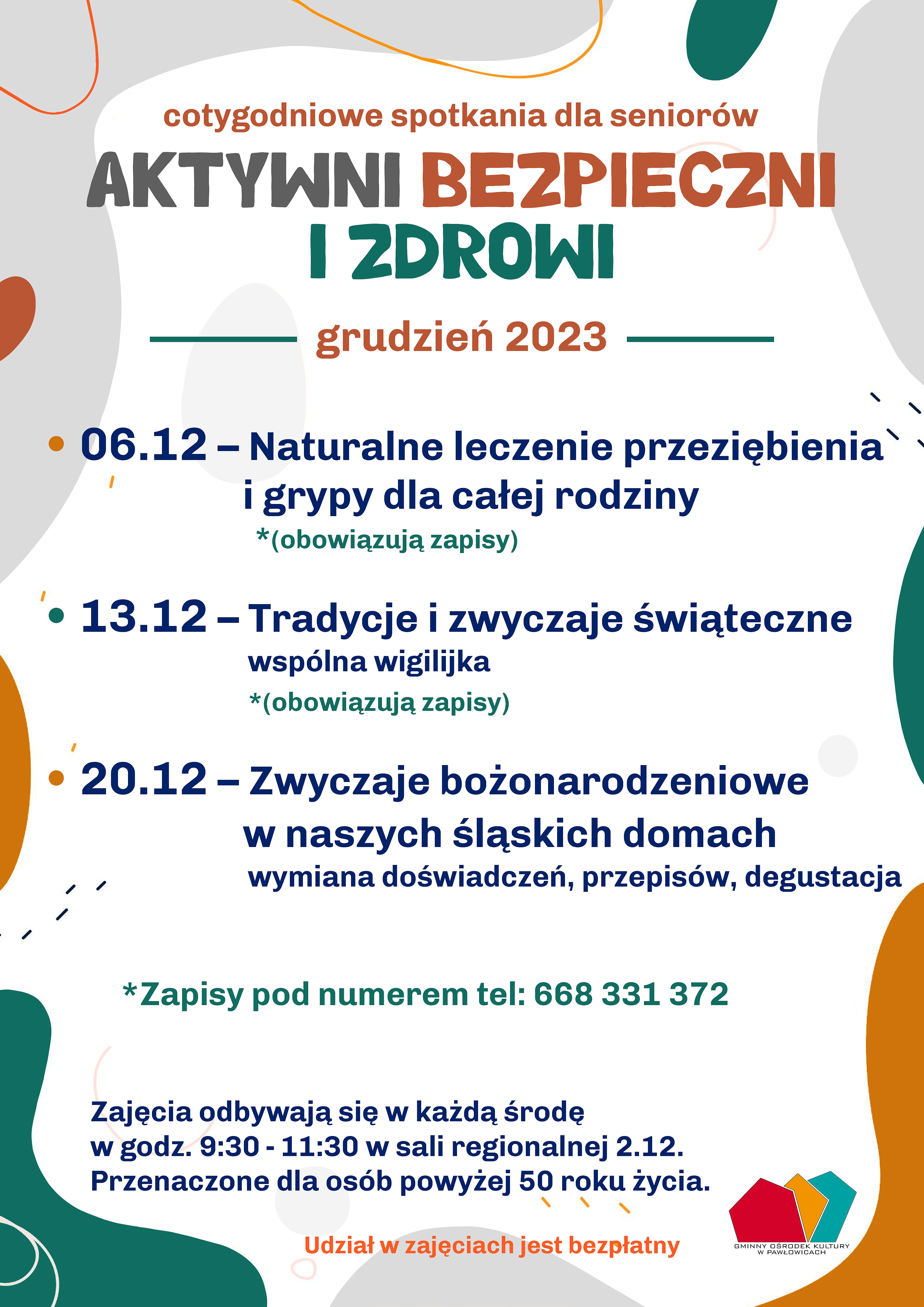 Aktywni, Bezpieczni I Zdrowi - Grudzień: Urząd Gminy Pawłowice